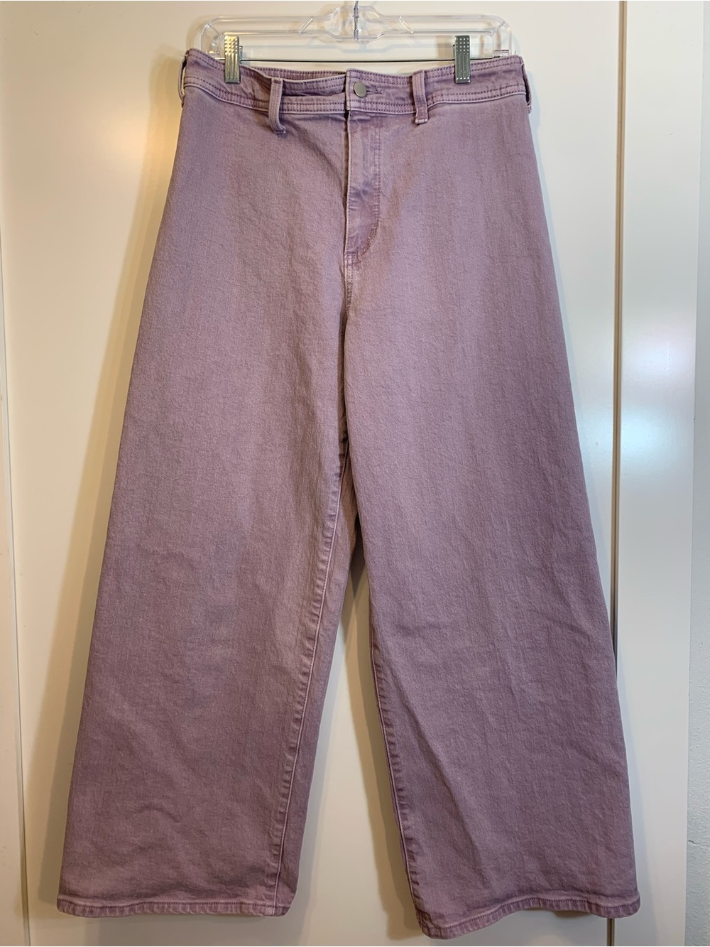 Universal Threads Sailor Wide Leg Denim Jeans Pants Light Purple Sz 10